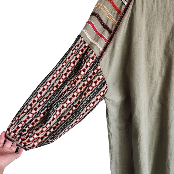 V De Vinster Embroidered Ballon Sleeve Dress - Picture 5 of 16